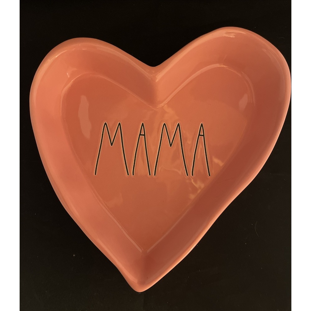 RAE DUNN Pink Heart Shaped‎ Deep Dish/Plate MAMA NEW Mother's Day Gift